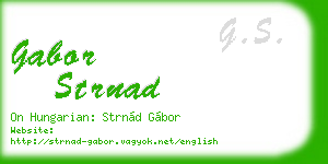 gabor strnad business card